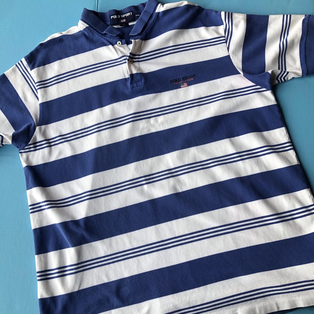 Vintage Polo Sport Striped Polo